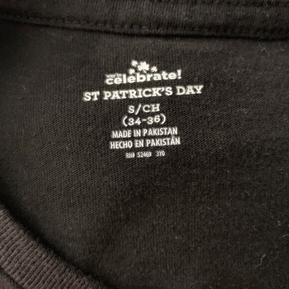 Luck of the Irish Celtic Cross T Shirt S Black Crewneck Short Sleeve St Patricks - Picture 6 of 6